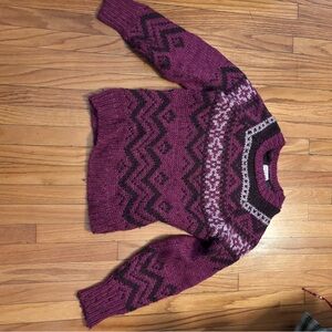 Women's Purple Patterned Sweater